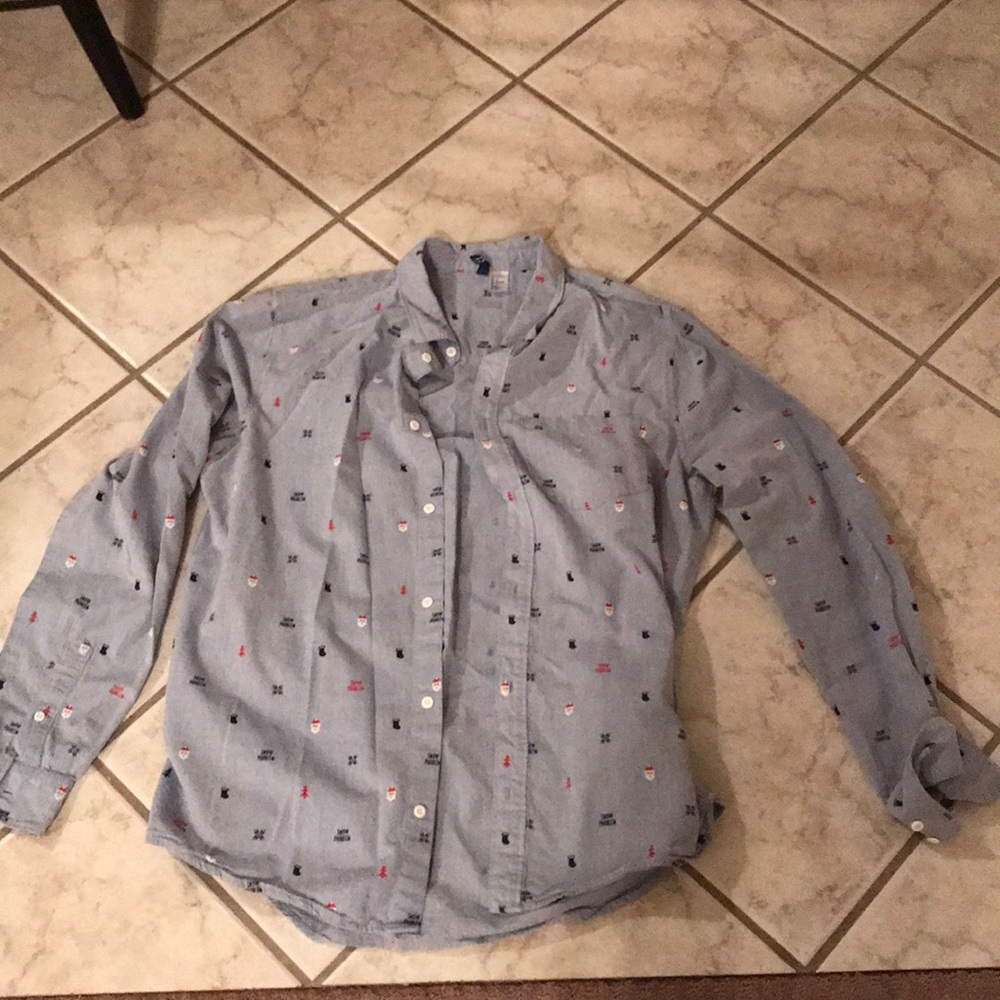 H&M Christmas button down